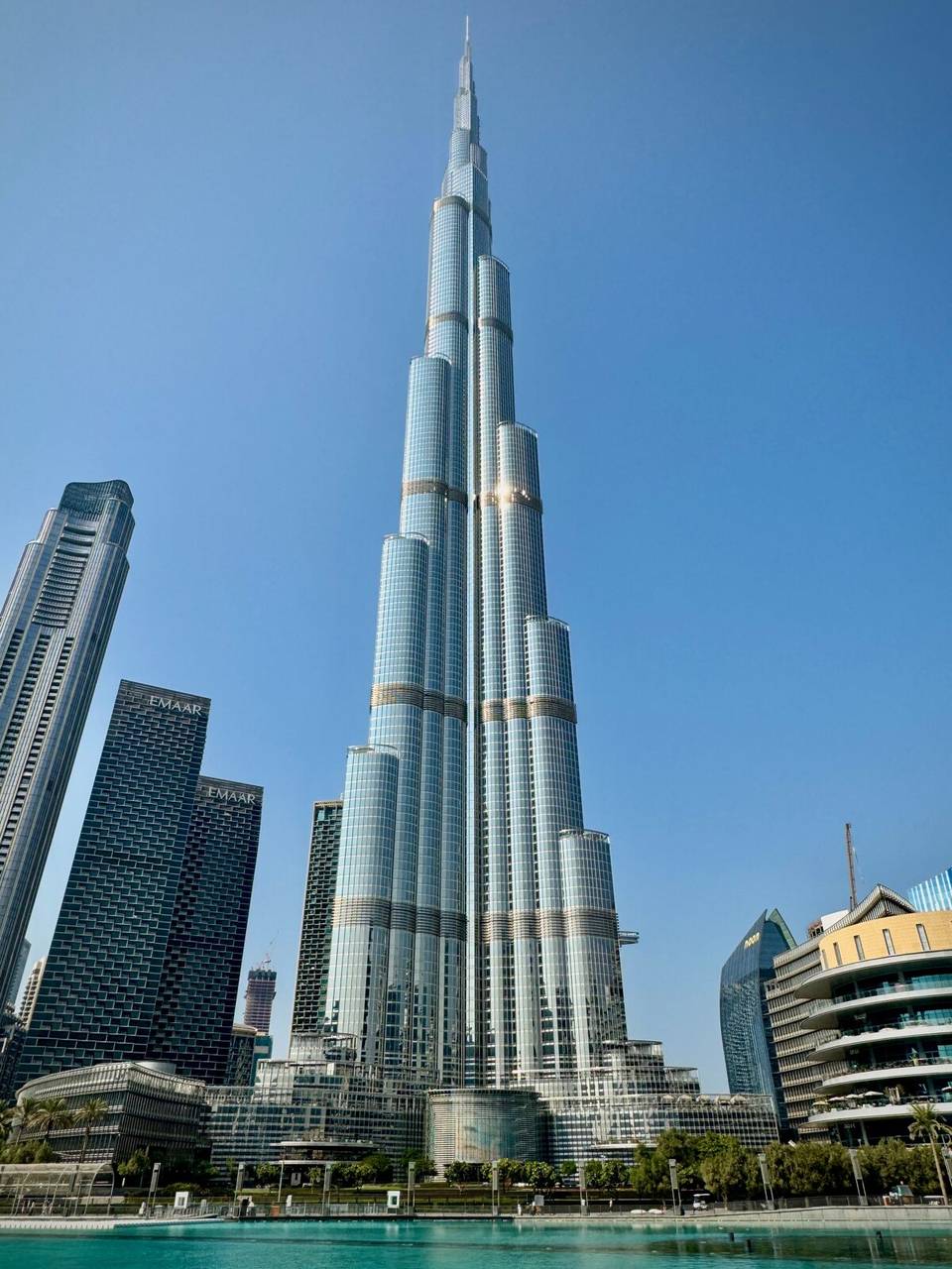 Aerial view of Dubai skyline with Burj Khalifa and modern skyscrapers, UAE