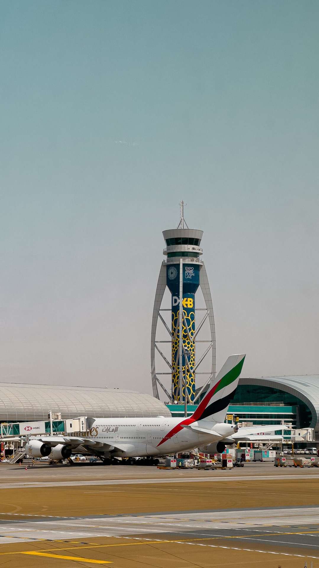 Departure board showing flight cancellations at a UAE airport